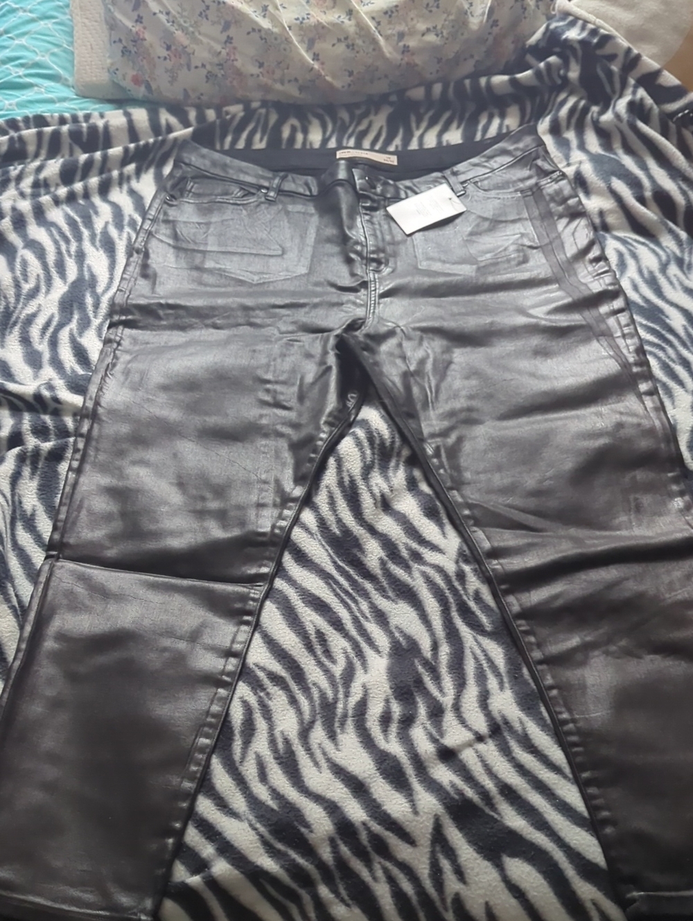 Women’s Black Coated Jeans - [Brand Not Visible]
